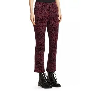 Rag & Bone hana cheetah cropped bootcut jeans